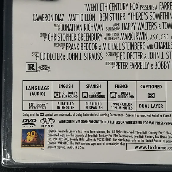 Factory sealed: There's Something about Mary Widescreen DVD w/ Special Features - Picture 7 of 9